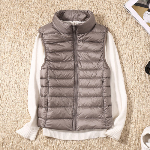 W&W Mode | Ärmellos Daunen Weste Jacke Mit Reissverschluss