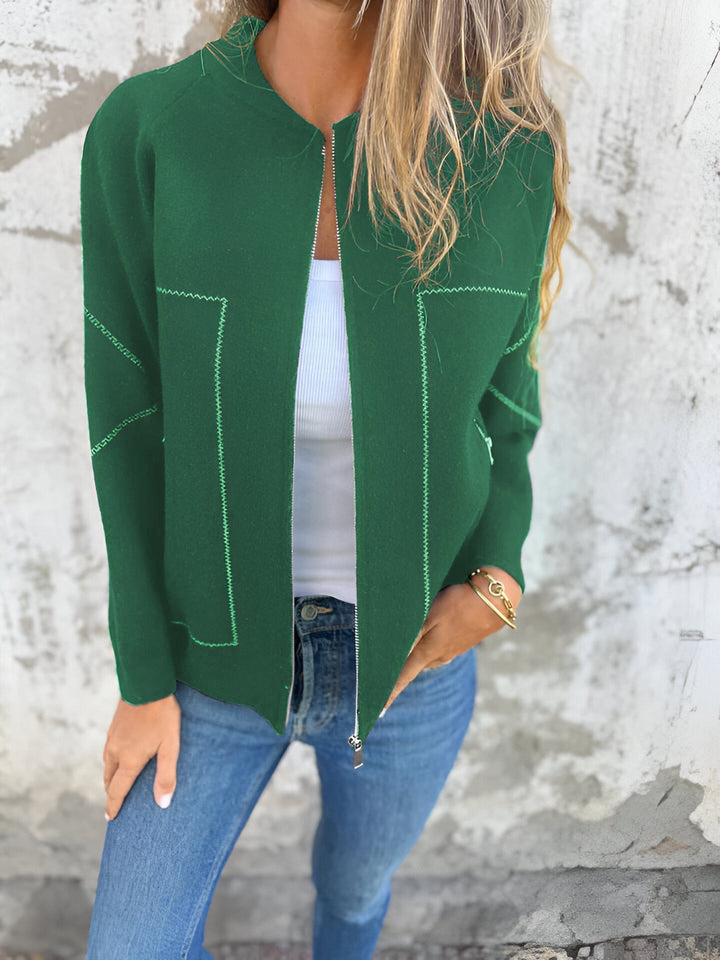 W&W Mode | Damen Zip Jacke Mit Taschen
