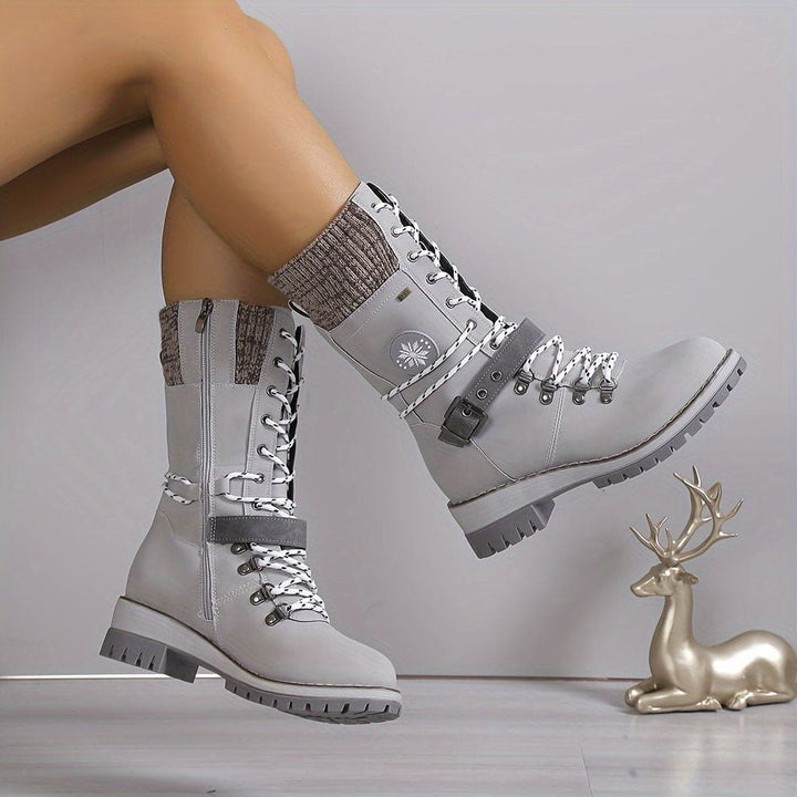 W&W Mode - Elegante Gestrickte Thermo-Stiefel