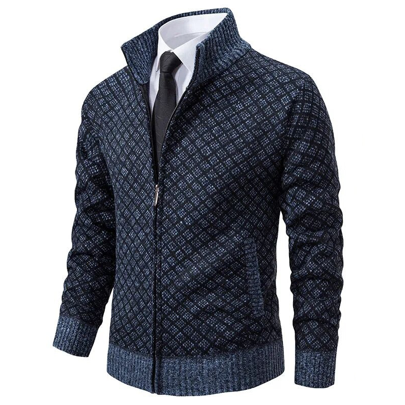 W&W Mode | Jacquard Strickjacke Für Herren