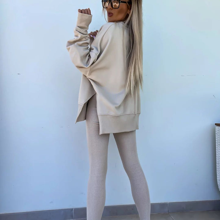 W&W Mode | Gemütliches Oversized-Sweatshirt und Leggings-Set