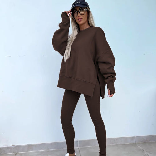 W&W Mode | Gemütliches Oversized-Sweatshirt und Leggings-Set