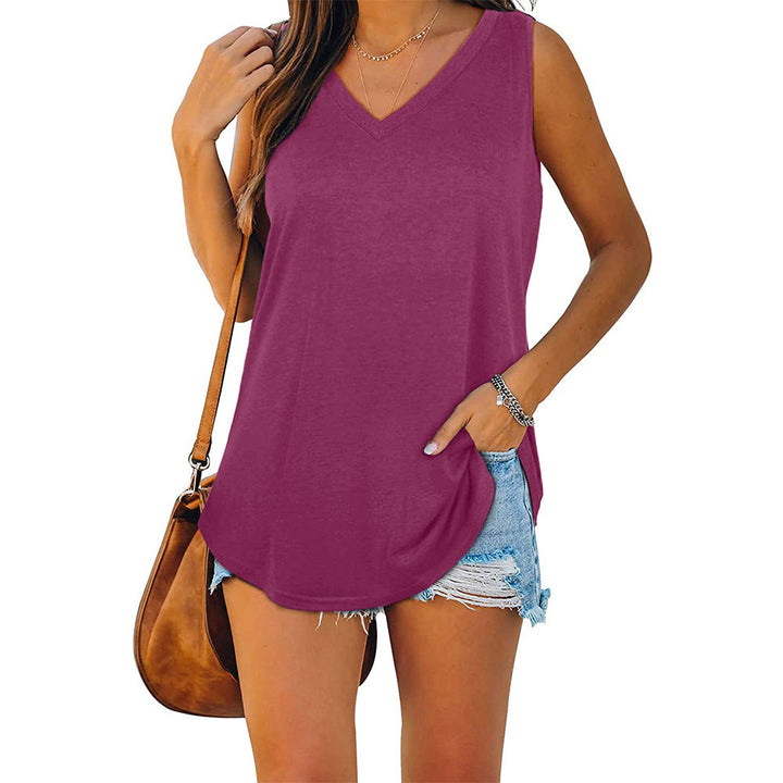 W&W Mode Mckayla Jersey V-Ausschnitt Tank-Top