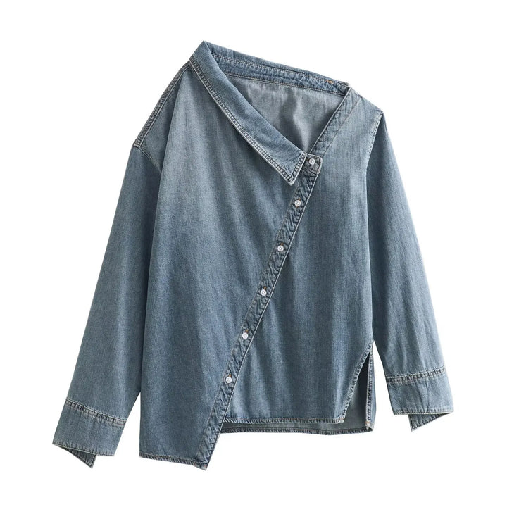 W&W Mode | Lässiges, Asymmetrisches Jeanshemd