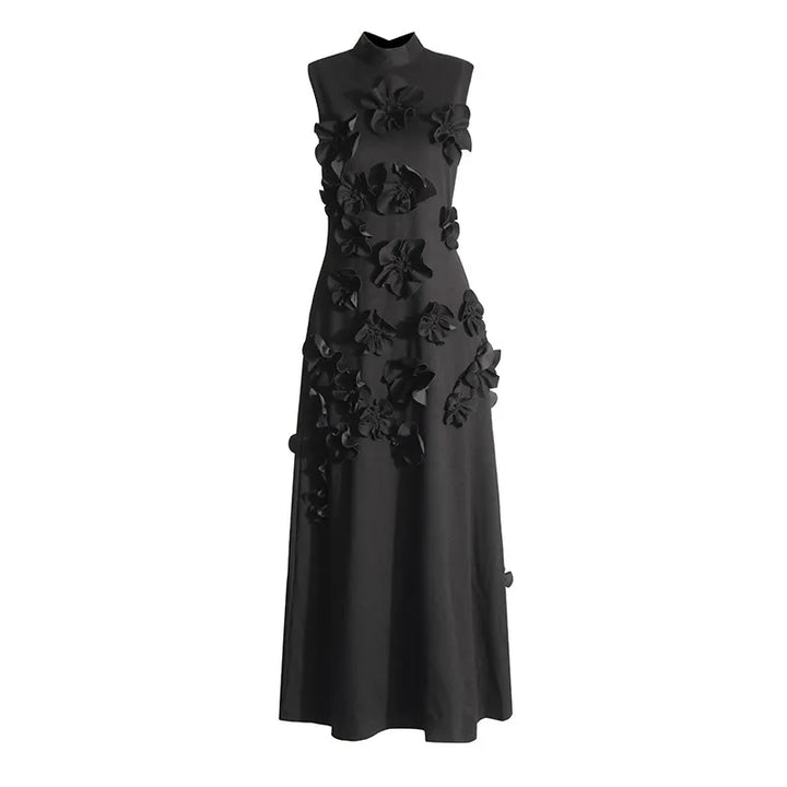Damen langes Blumenkleid