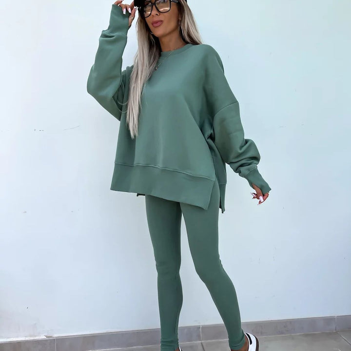 W&W Mode | Gemütliches Oversized-Sweatshirt und Leggings-Set