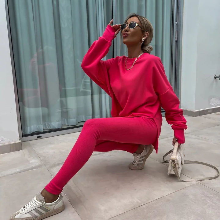 W&W Mode | Gemütliches Oversized-Sweatshirt und Leggings-Set