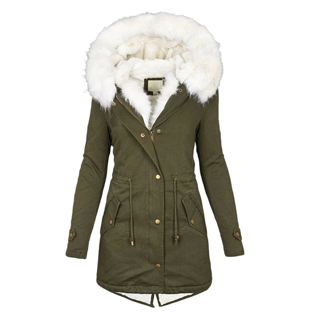 W&W Mode | Gepolsterte Winterjacke Mit Fell Für Damen