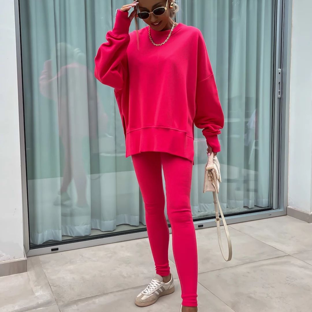 W&W Mode | Gemütliches Oversized-Sweatshirt und Leggings-Set