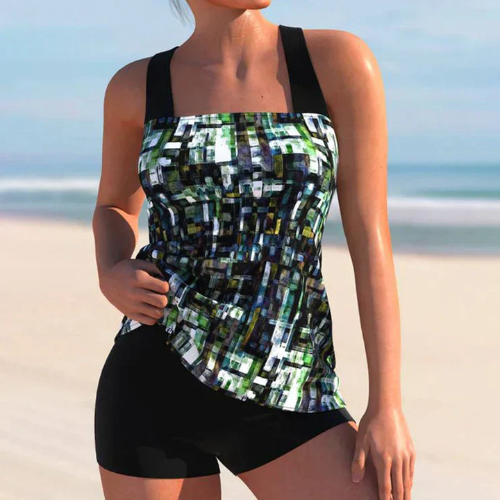 W&W Mode | Geo Chic Tankini Set
