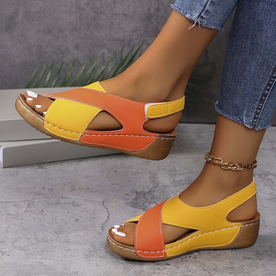 W&W Mode | Moderne Farbblock Sandalen