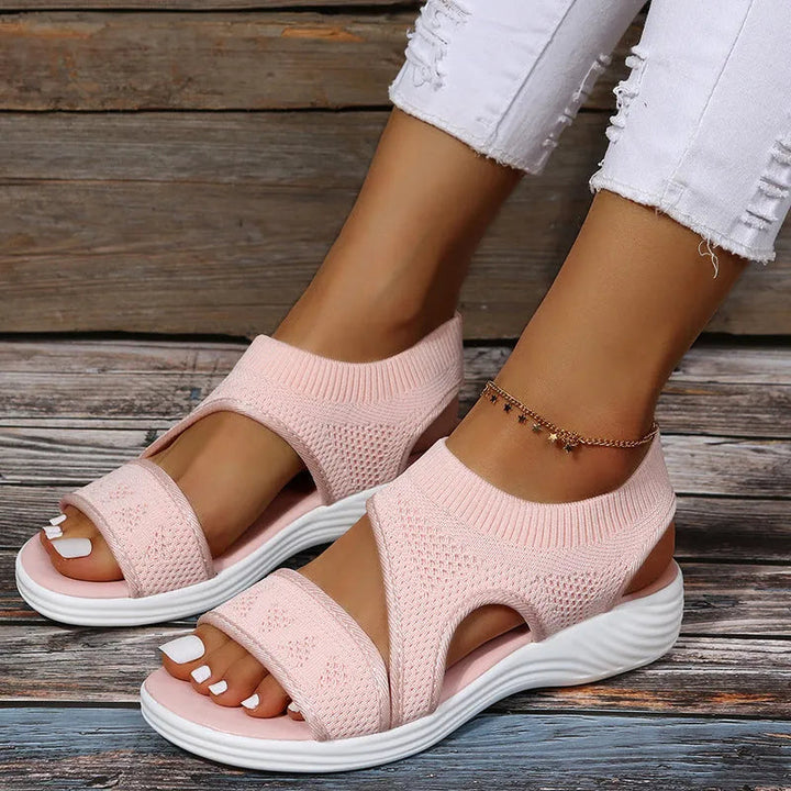 W&W Mode | Mesh Sandalen Mit Einem Breiten Fußbett Für Damen