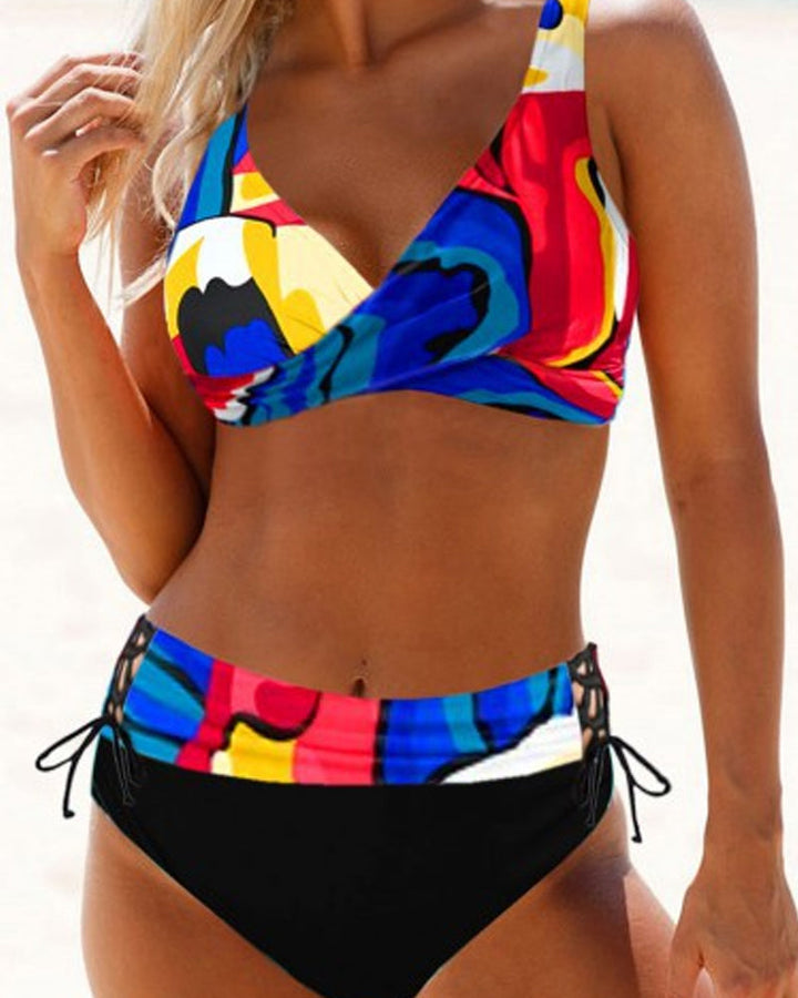 W&W Mode gestreifter Bikini