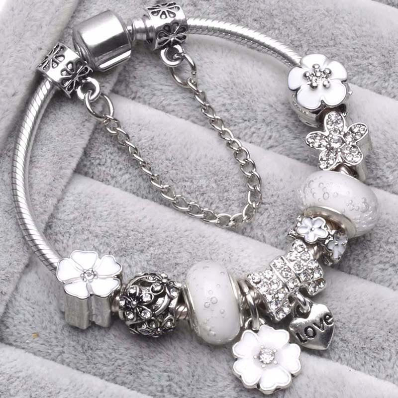 W&W Mode | Pfirsichblüten Charme Armband