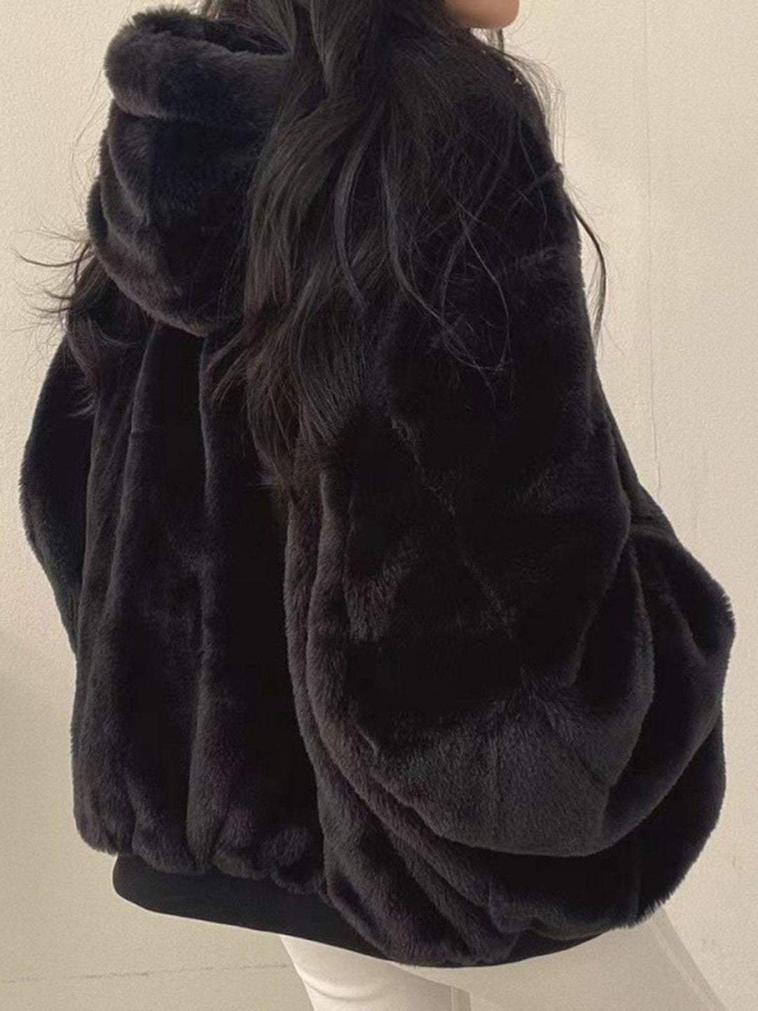 Bequeme Fleece-Wende-Hoodie-Jacke