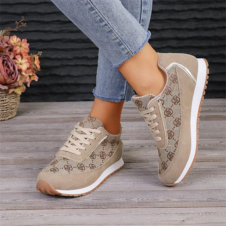W&W Mode | Bequeme Flache Schuhe mit Blumenduschen