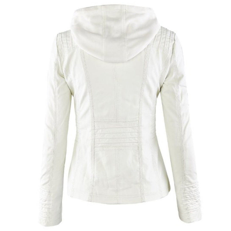 W&W Mode | Damen Lederjacke Mit Kapuze