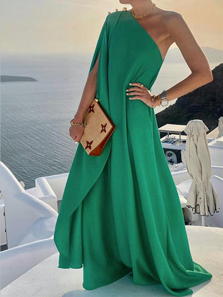 W&W Mode | Drapiertes Maxikleid Mit Einer Schulter Für Damen