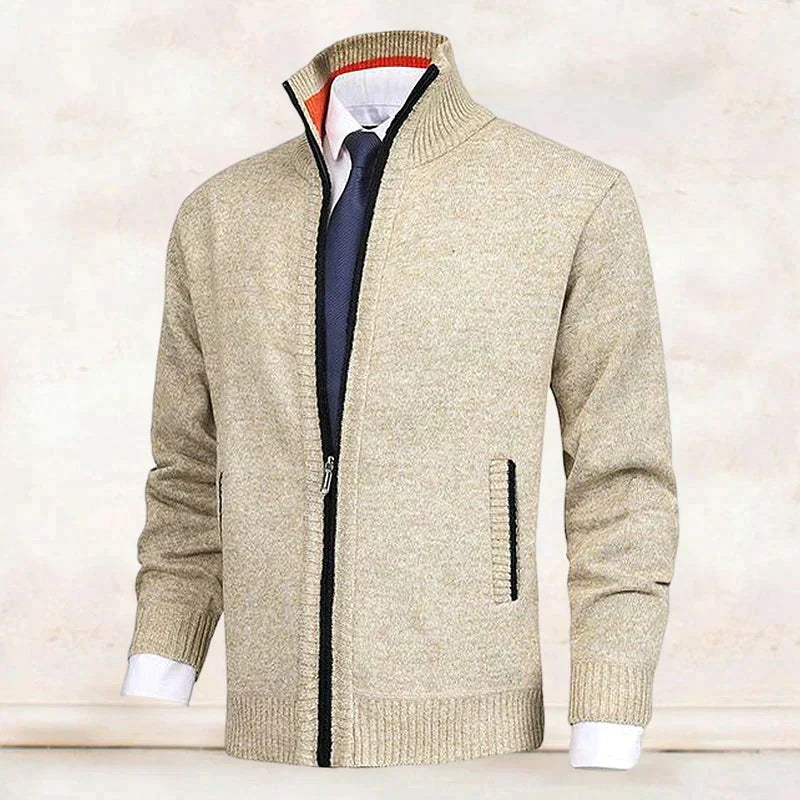 W&W Mode | Elegantes Herrenjackett mit Reißverschluss und Taschen