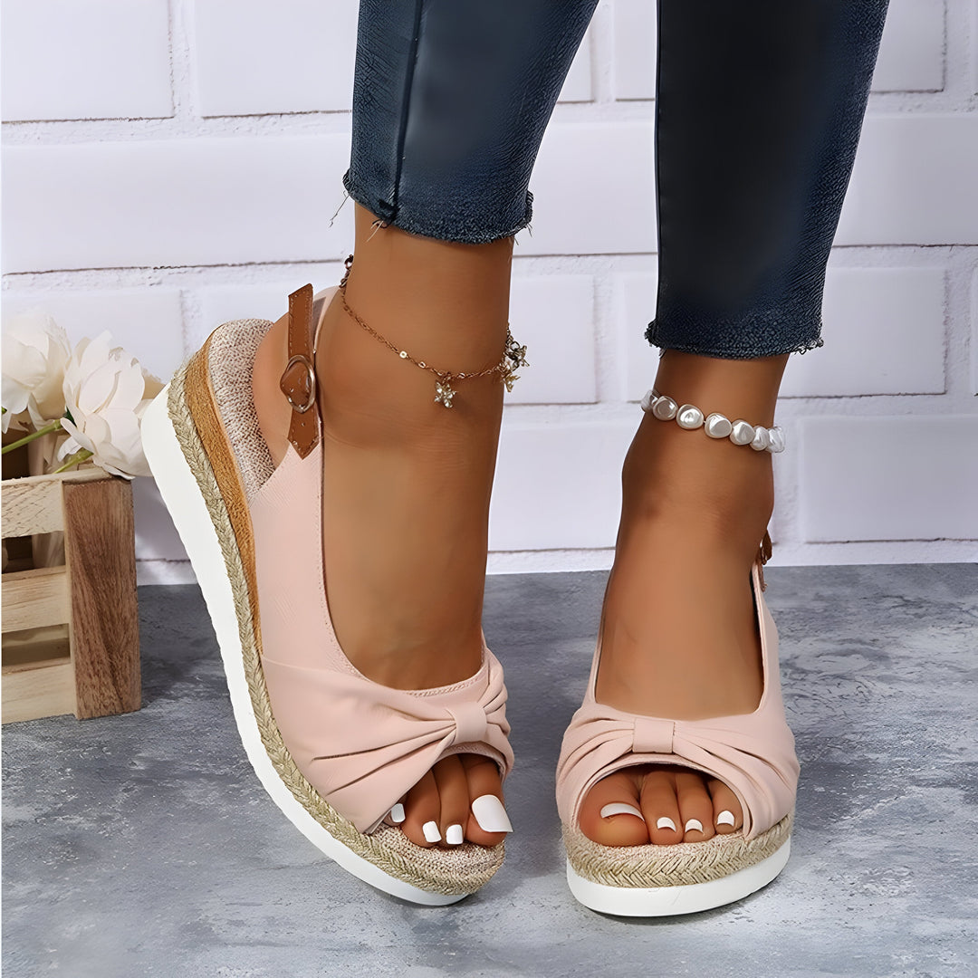 W&W Mode | Orthopädische Keilsandalen Mit Peep Toe