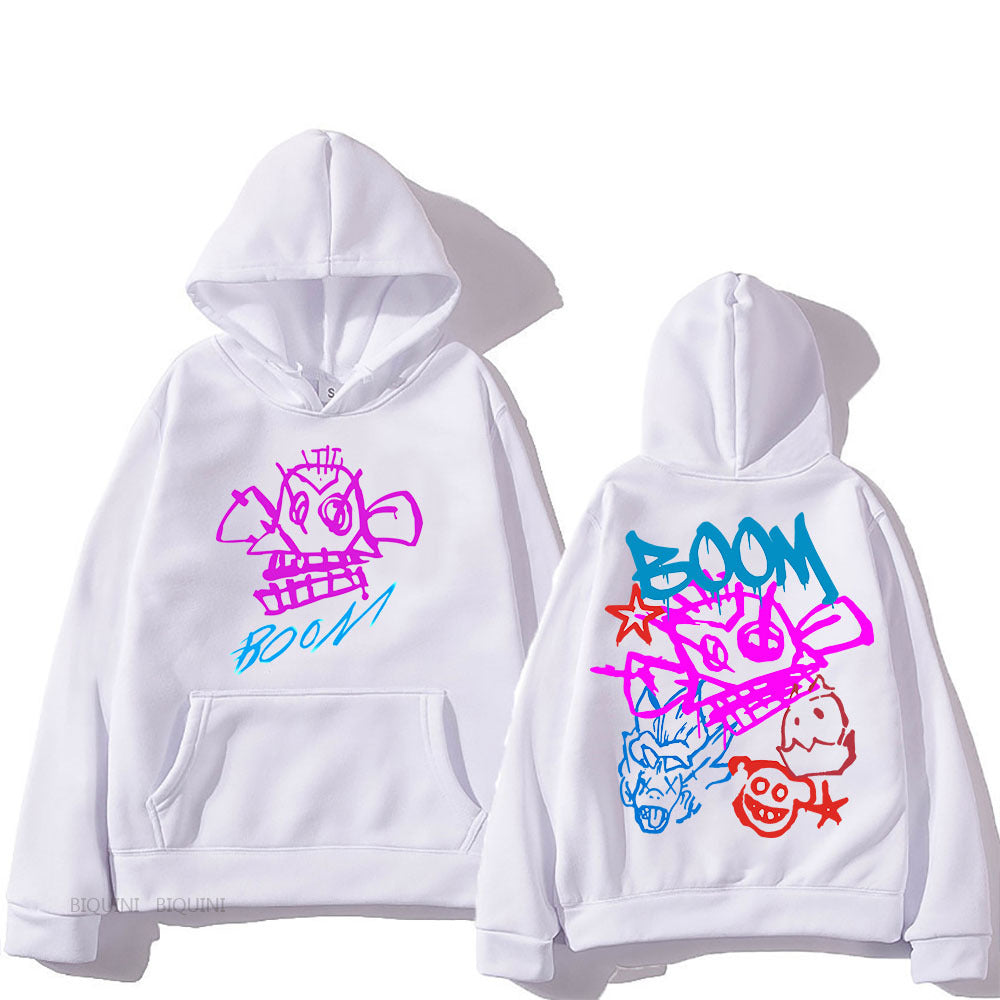 W&W Mode | Arcane Jinx Cartoon Langarm-Hoodie