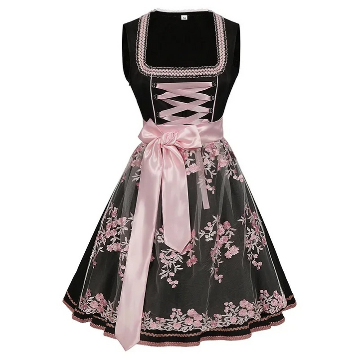 W&W Mode | Damen Traditionelles Kleid mit Blumenstickerei