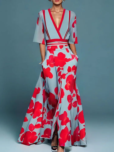 W&W Mode | Elegantes Blumenmuster Kleid aus der Tasche