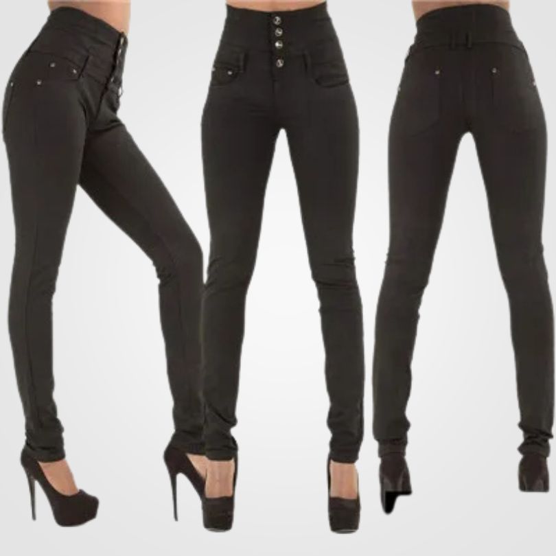 Bequeme Jeans mit hoher Taille