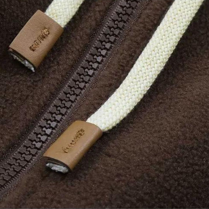 W&W Mode - Fleecejacke Mit Kapuze Und Patchworkmuster