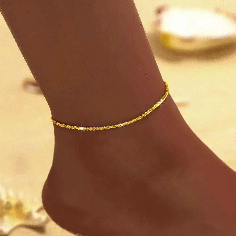W&W Mode | Gold/silver Fußkettchen Für Damen
