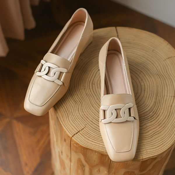 Damen Slipper aus Leder mit orthopädischer Passform