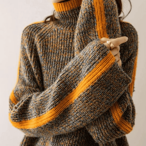 W&W Mode | Ravelyn Melange-Strick-Rollkragenpullover