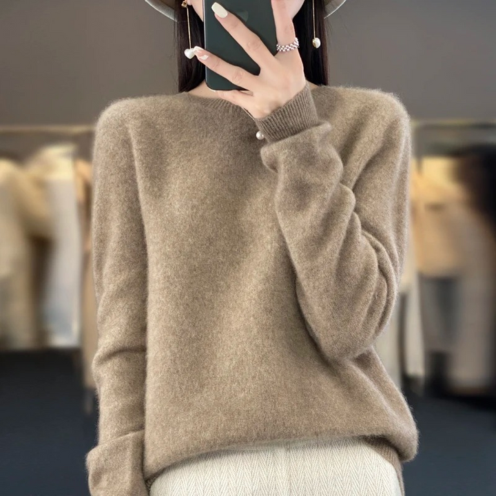 W&W Mode | Cashmere Pullover Damen Stilvoller Rundhals, Weich & Komfortabel