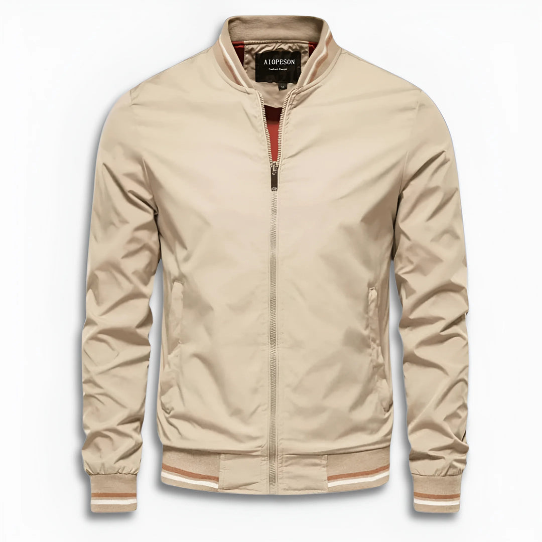 Herren Lässige Übergangsjacke mit Wasserabweisender Oberfläche & Stehkragen W&W Mode