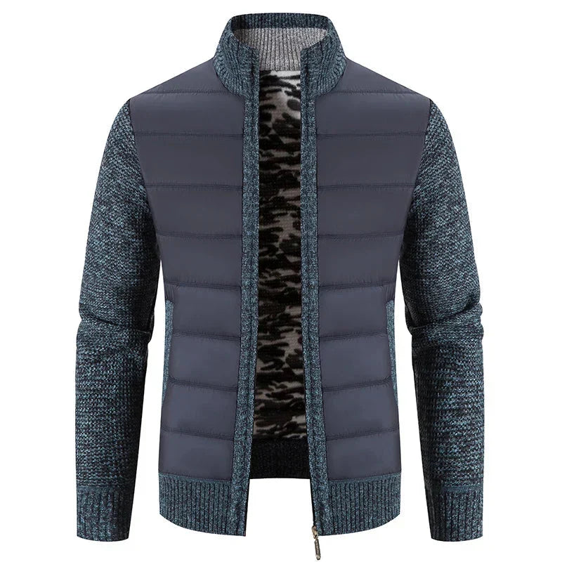 W&W Mode | Hybridjacke Aus Gesteppter Strickware Für Herren