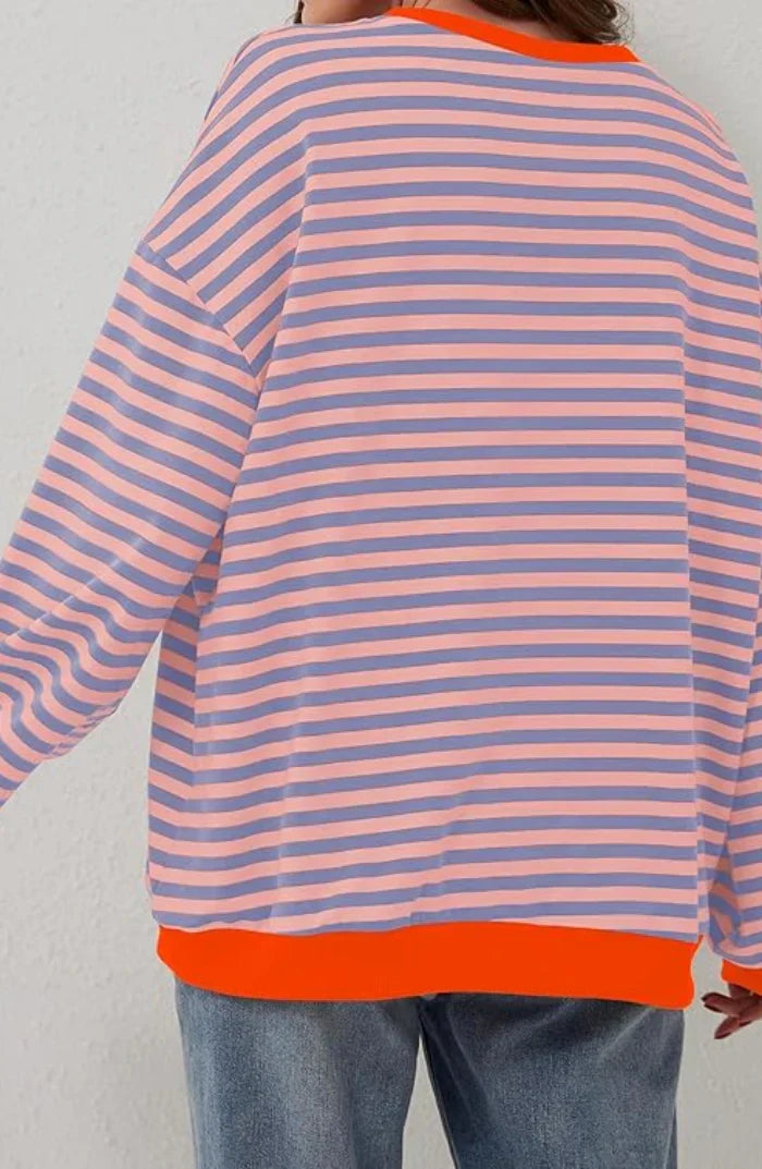 W&W Mode | Bequemer Gestreifter Pullover