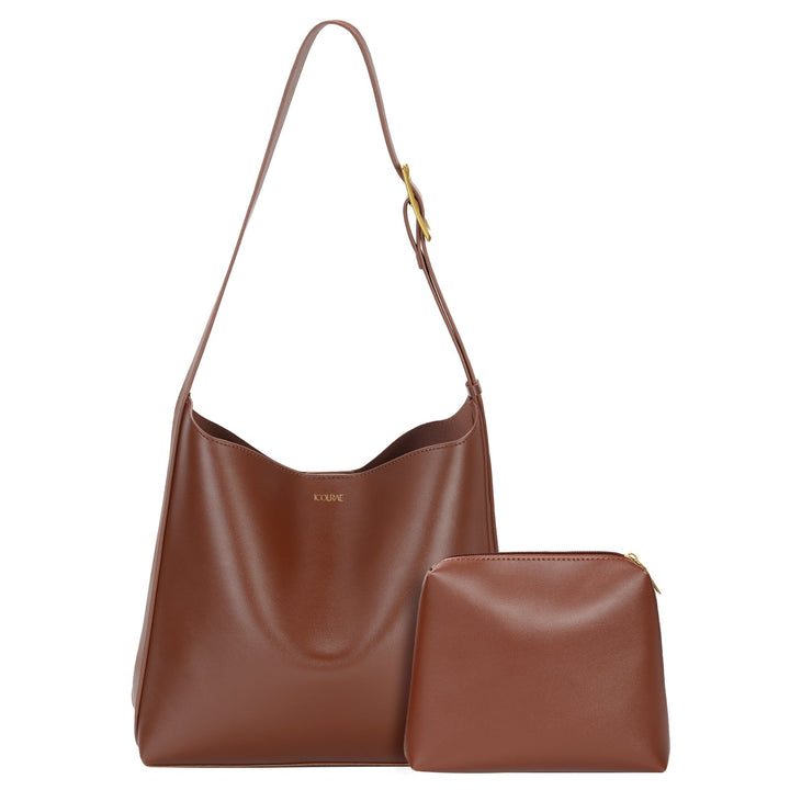 W&W Mode | Stilvolle Robuste Braune Geprägte Brusttasche