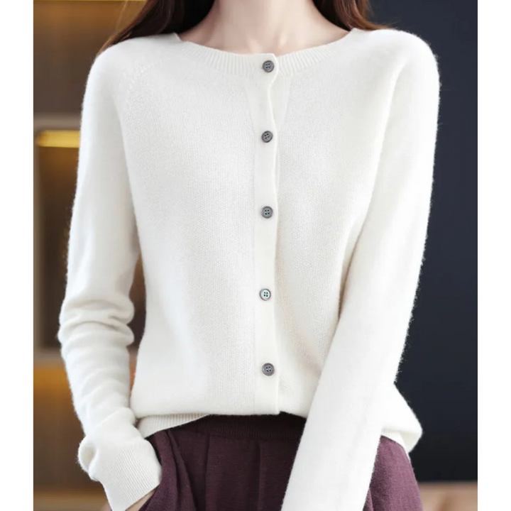 W&W Mode Damen Rundhals Cardigan Pullover