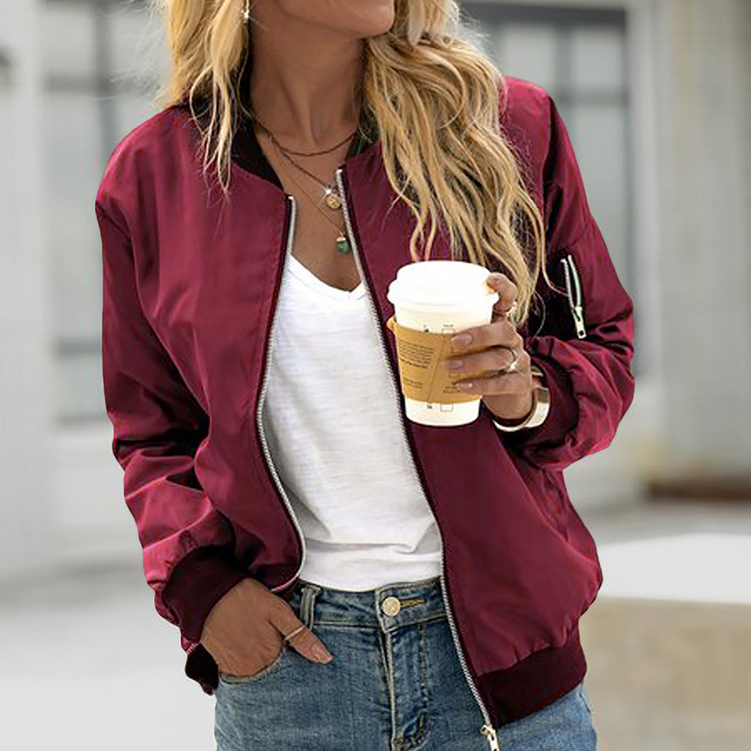 W&W Mode | Klassisches Lässiges Bomberjacke Damen