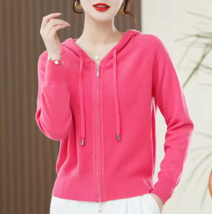 W&W Mode | Strickpullover Mit Kapuze Aus Kaschmir