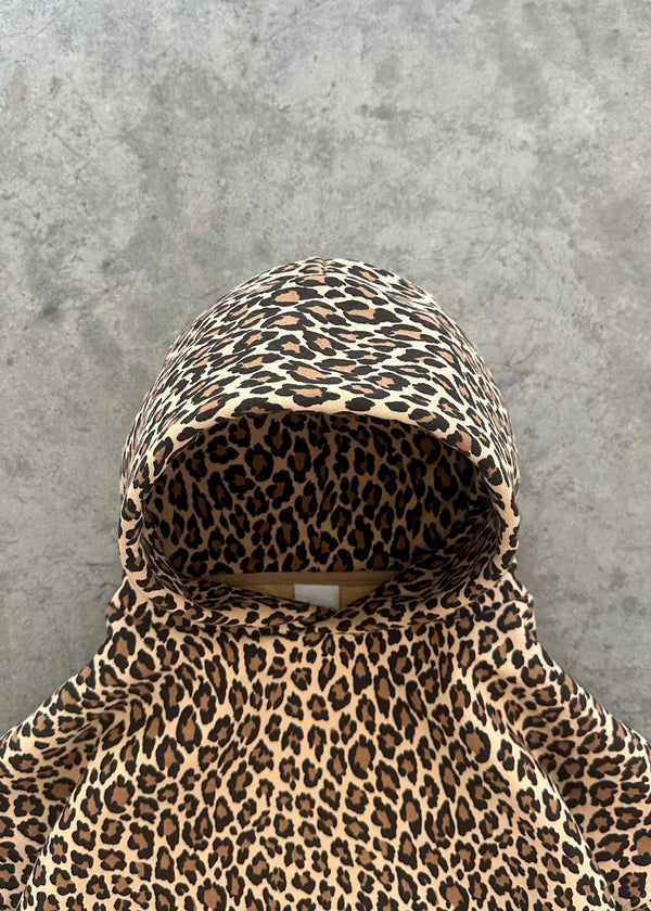 W&W Mode | Leopardenmuster Hoodie und Jogginghose Set für Damen