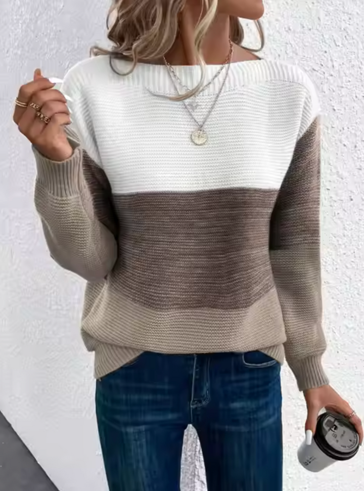 W&W Mode | Tricolor Strickpullover