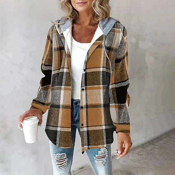 W&W Mode | Kariertes Kapuzenjacke