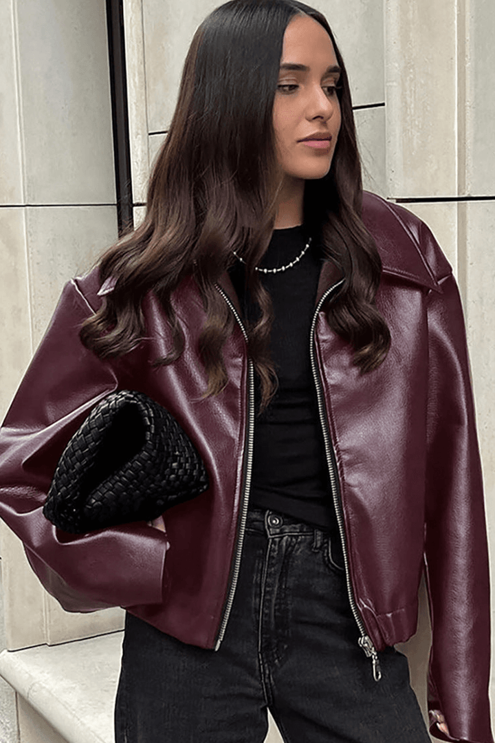 W&W Mode | Kurze Kunstlederjacke
