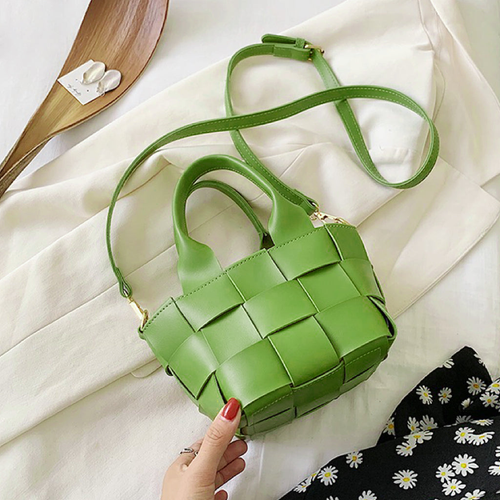 Leather Mini Basket Bag