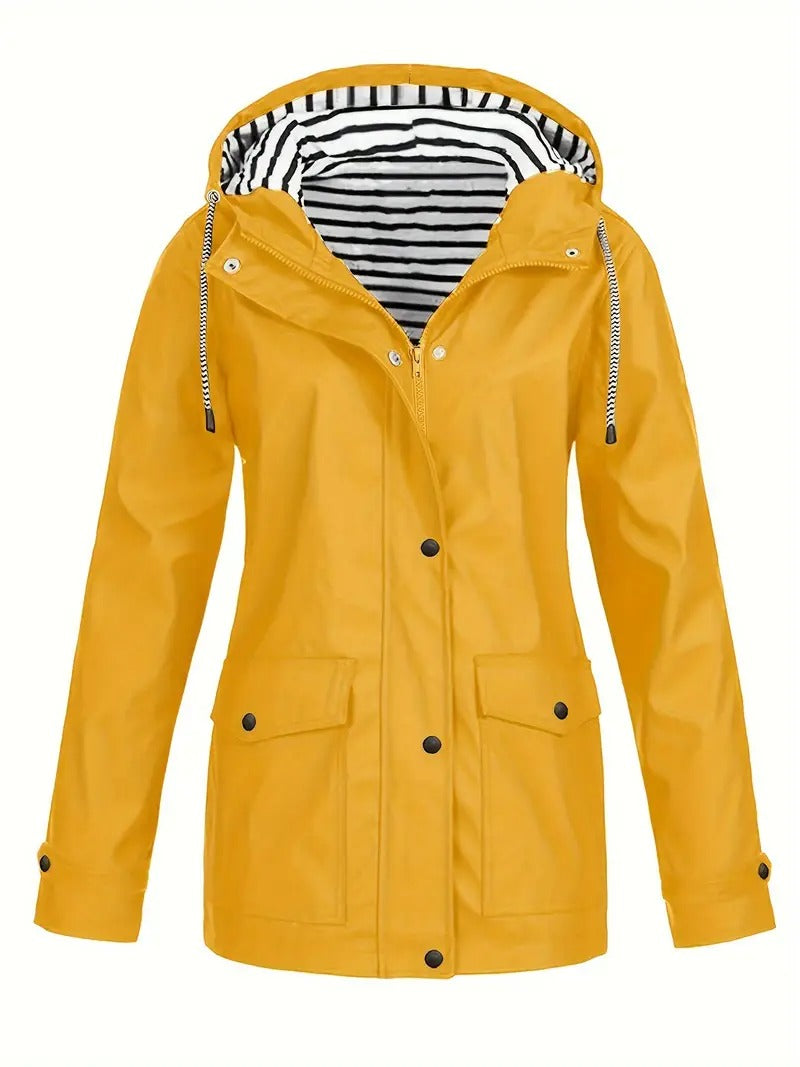 W&W Mode | Kapuzenjacke mit Taschen, Wasserdichtem Stoff und Langarm