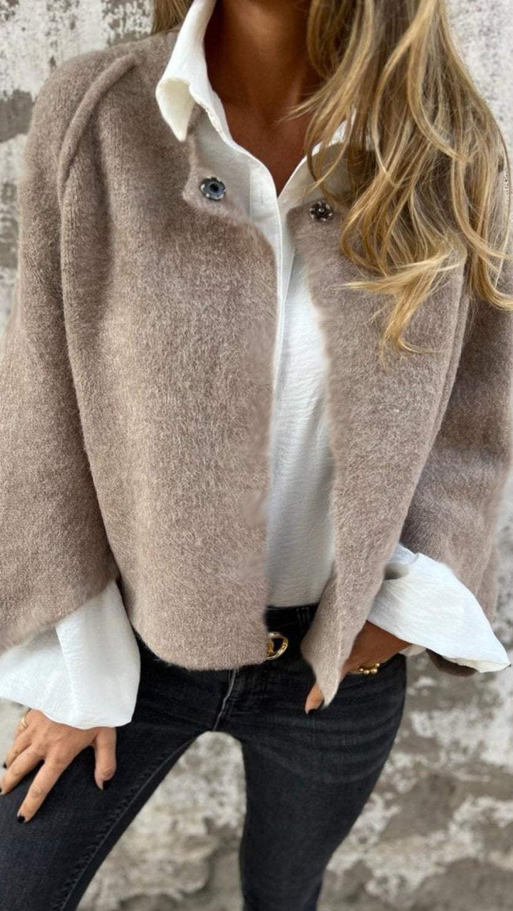 W&W Mode | Rundhals-Wolljacke Für Frauen Mit Langen Ärmeln