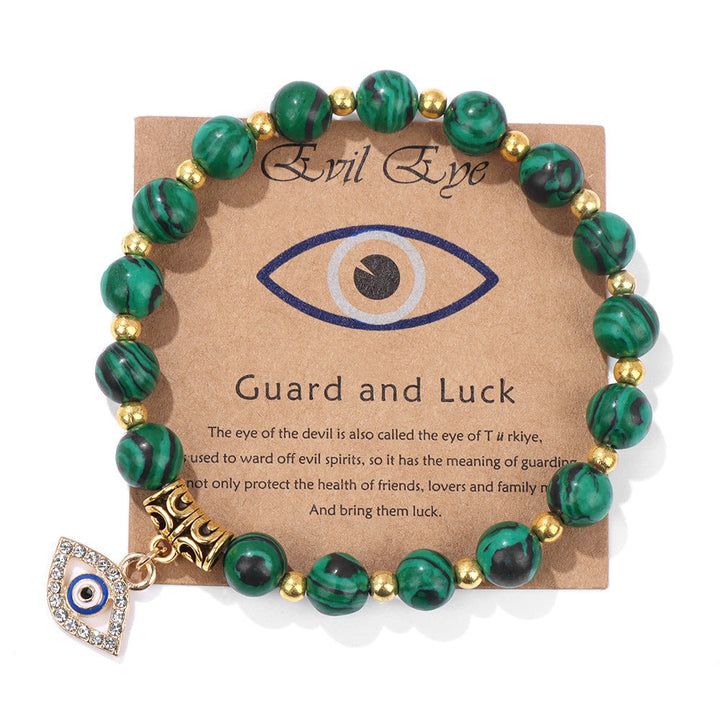 Perlenarmband mit Blatt-, Herz- und Sternmotiven