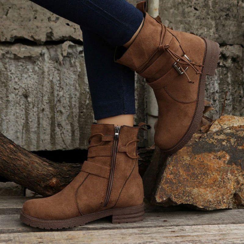 W&W Mode | Casual Damenstiefel mit Schnalle