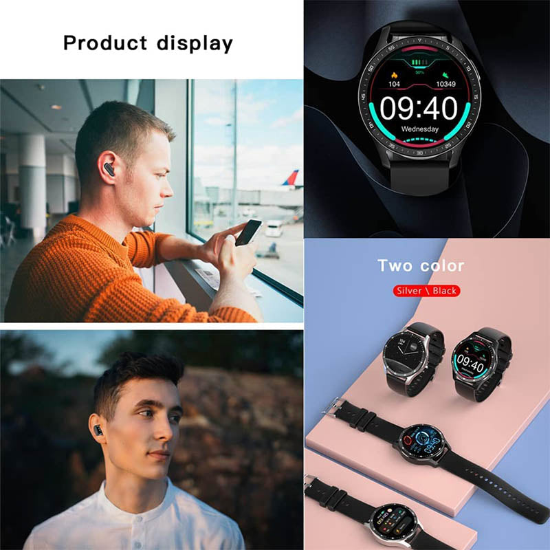 Smartwatch mit Bluetooth-Kopfhörern für iPhone und Android